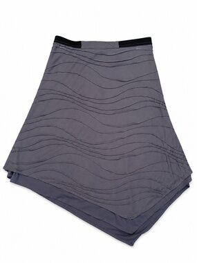 Simply Vera Vera Wang Gray Asymmetrical Layered Textured Skirt XS